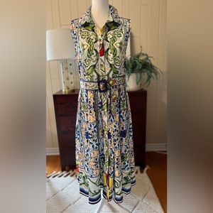 NWOT Gorgeous Dalia MacPhee Midi Fit and Flair Dress. Size L.